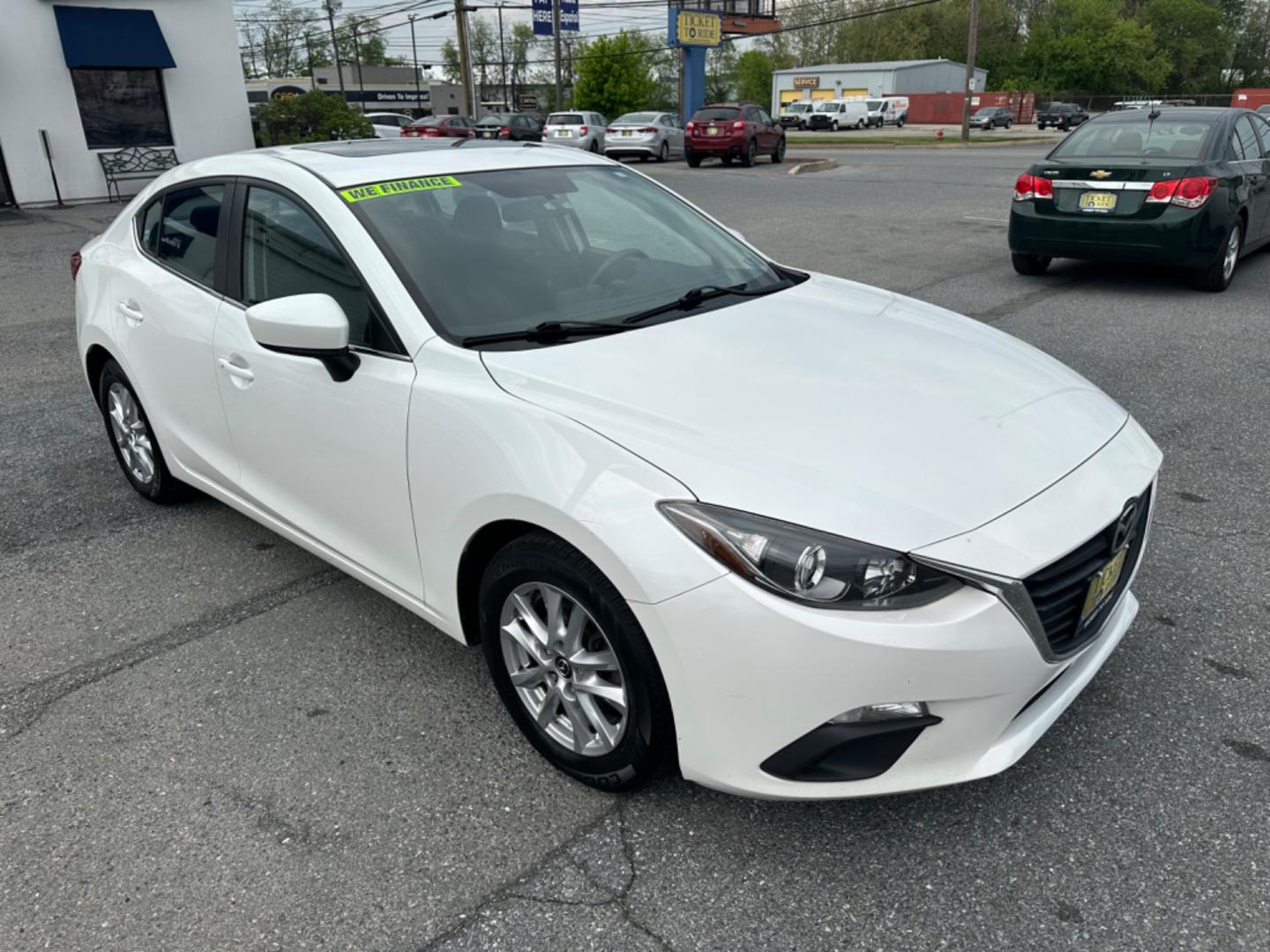 2014 WHITE Mazda MAZDA3 i Touring AT 4-Door (JM1BM1V76E1) with an 2.0L L4 DOHC 16V engine, 6-Speed Automatic transmission, located at 1254 Manheim Pike, Lancaster, PA, 17601, (717) 393-9133, 40.062870, -76.323273 - Photo#2